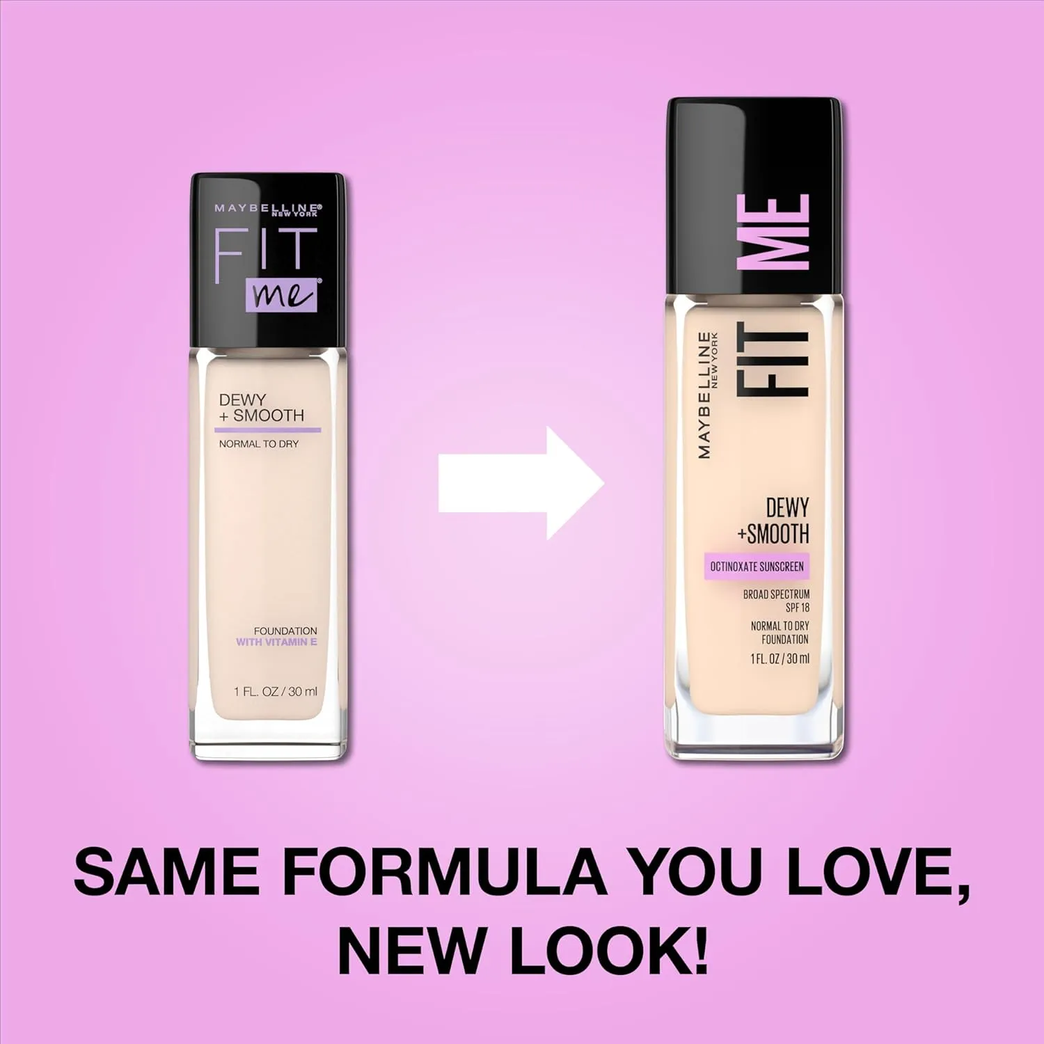 Maybelline Fit Me Dewy   Smooth Liquid Foundation Makeup, Fair Porcelain, 1 Count (Packaging May Vary)