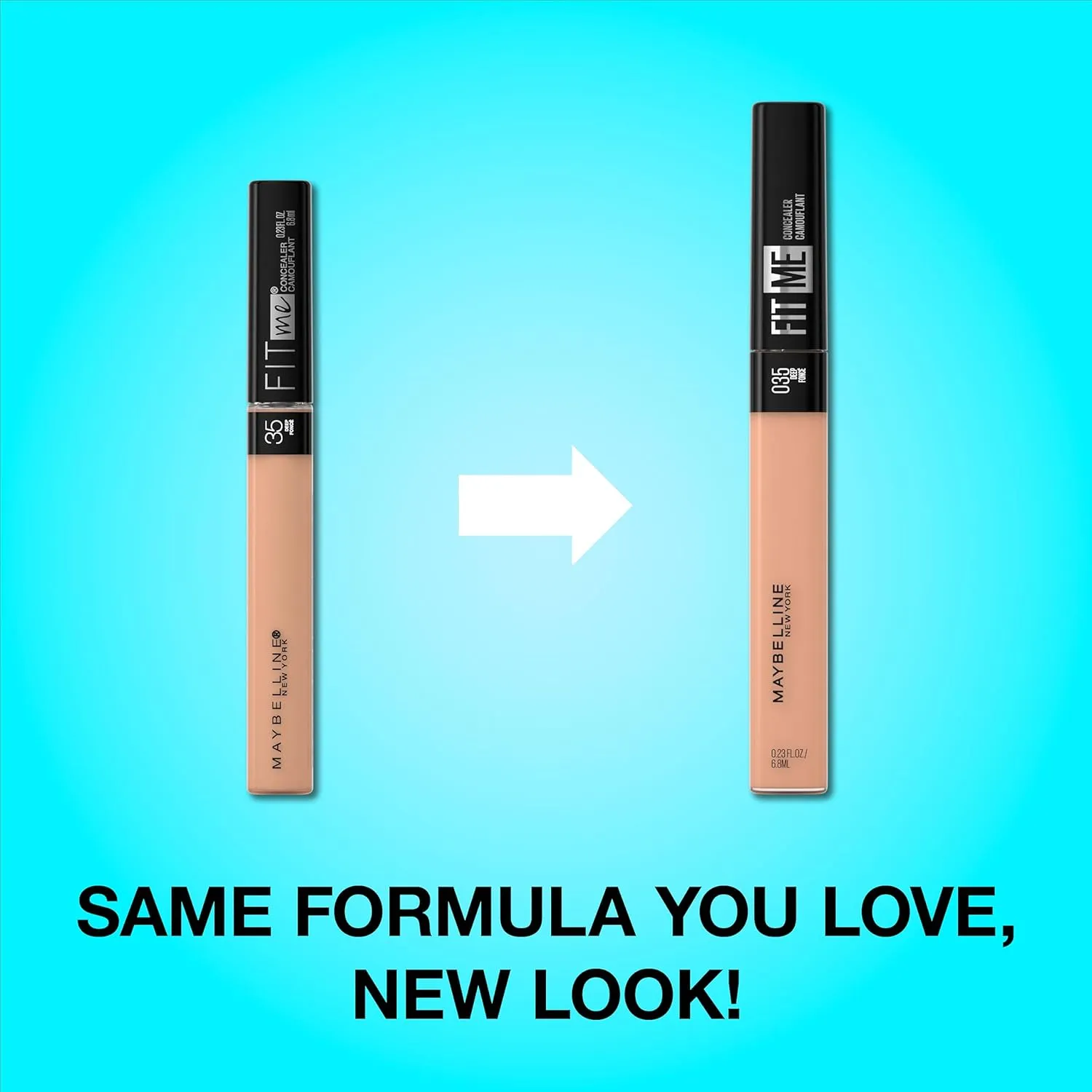 Maybelline New York Fit Me Liquid Concealer Makeup, Natural Coverage, Lightweight, Conceals, Covers Oil-Free, Ivory, 1 Count (Packaging May Vary)
