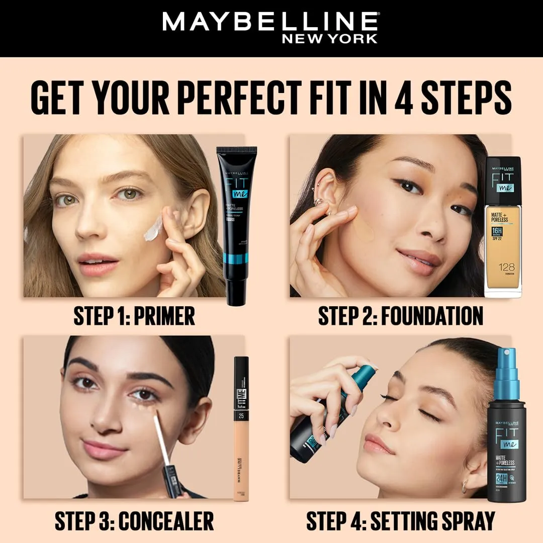 Maybelline New York Fit Me Liquid Concealer Makeup, Natural Coverage, Lightweight, Conceals, Covers Oil-Free, Light, 1 Count (Packaging May Vary)