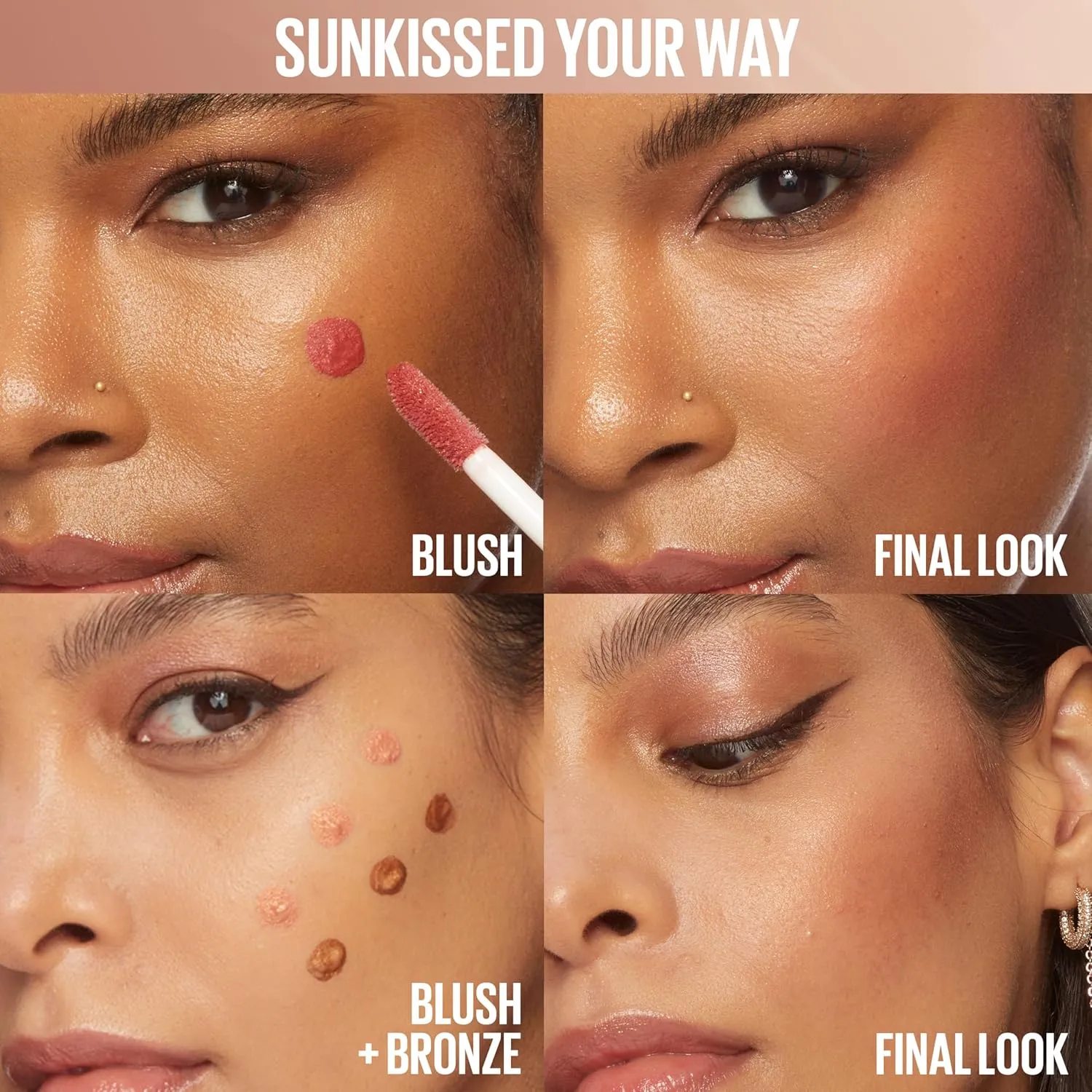 Maybelline Sunkisser Multi-Use Liquid Blush and Bronzer, Blendable, Longwear, Glowy Make Up, City Sizzle, 1 Count