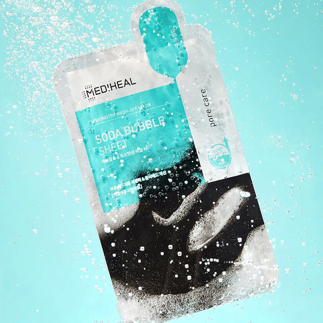 MEDIHEAL Mogongtox Soda Bubble Mask 10pcs/Box 美迪惠尔 碳酸毛孔黑头洁净泡泡面膜 10片/盒