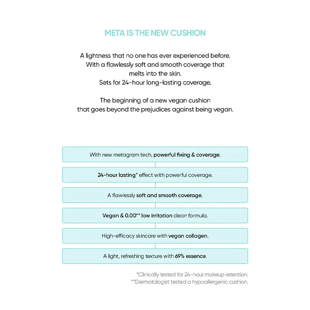 Meta Fixing Vegan Cushion SPF45 PA  