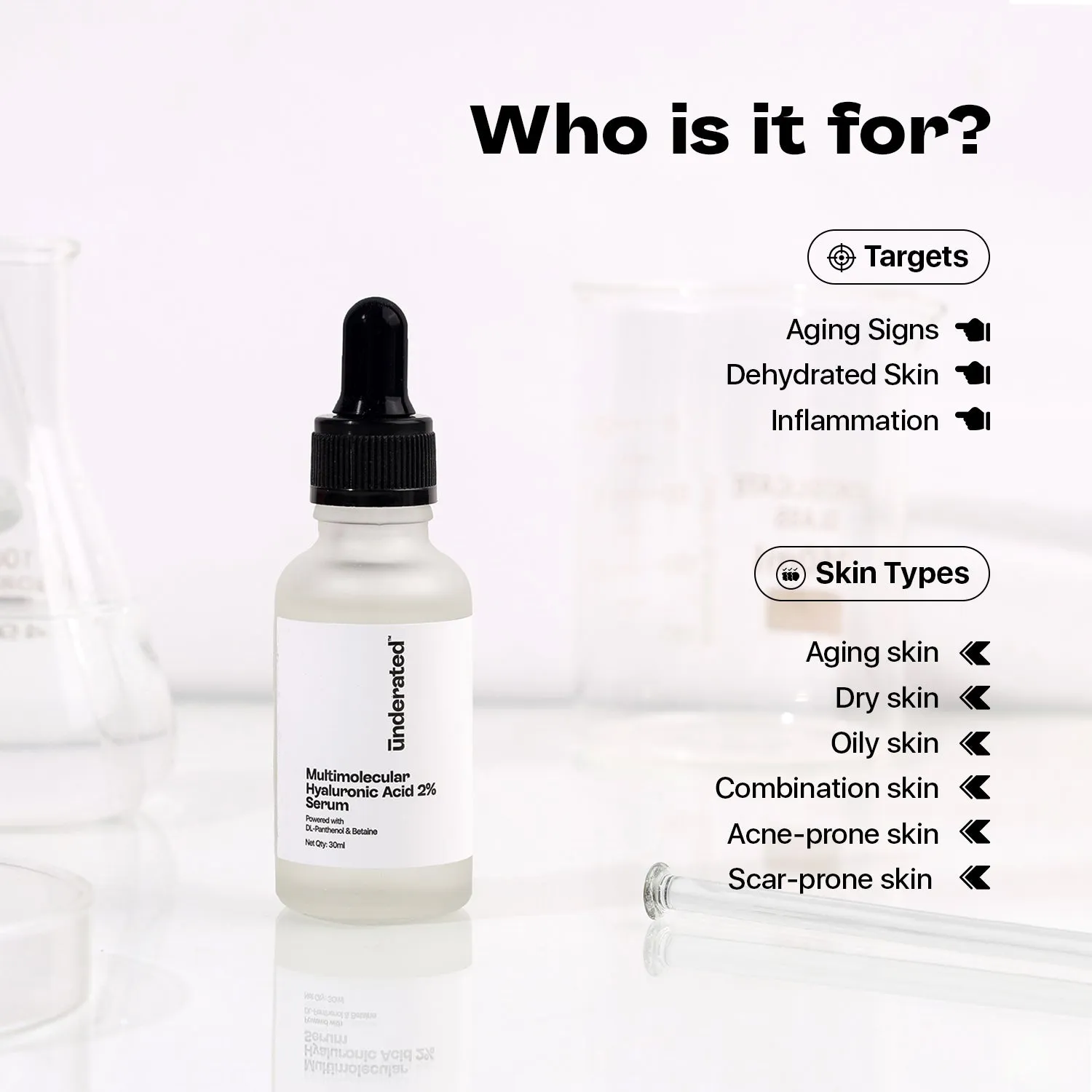 Multimolecular Hyaluronic Acid 2% Serum - 30ml | For Glowing and Plump up skin