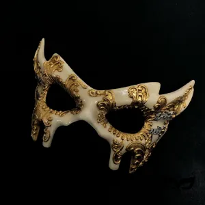 Musical Cream & Gold Mask