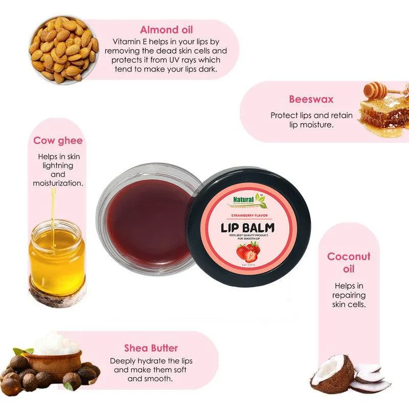 Natural Health and Herbal products Zesty Strawberry-Infused Lip Balm: Maroon Tinted Delight for Your Bright Lips 12 Hrs Miniaturization, Long Lasting, Romantic, Kissable, Smooth Enriched, Lip Care- 8g