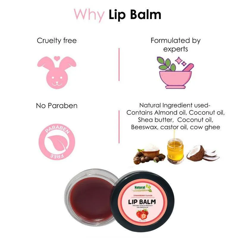 Natural Health and Herbal products Zesty Strawberry-Infused Lip Balm: Maroon Tinted Delight for Your Bright Lips 12 Hrs Miniaturization, Long Lasting, Romantic, Kissable, Smooth Enriched, Lip Care- 8g