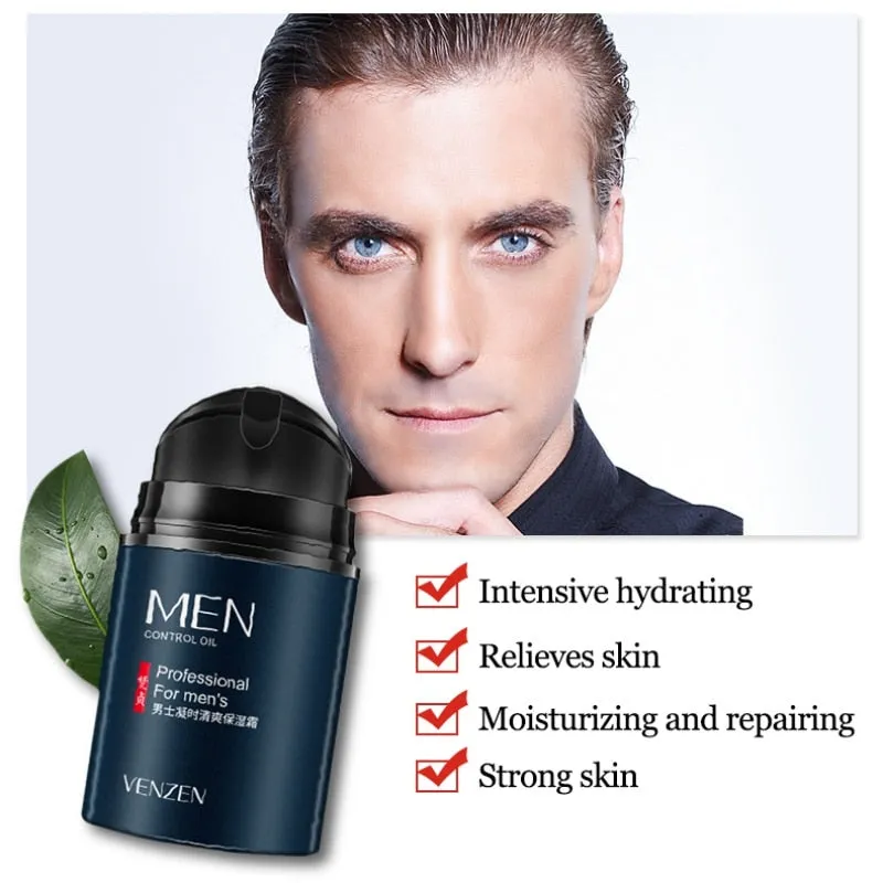 Natural Men's Skin Care Cream Face Lotion Moisturzing Oil Balance Brighten Pores Men Facial Cream