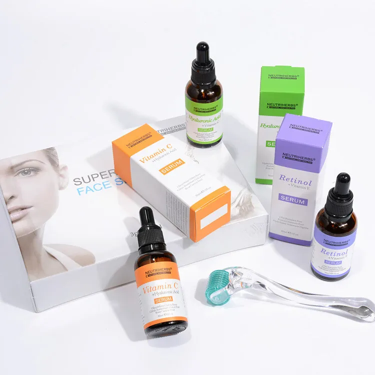 Neutriherbs® Vitamin Face Serum Gift Kit   Derma Roller