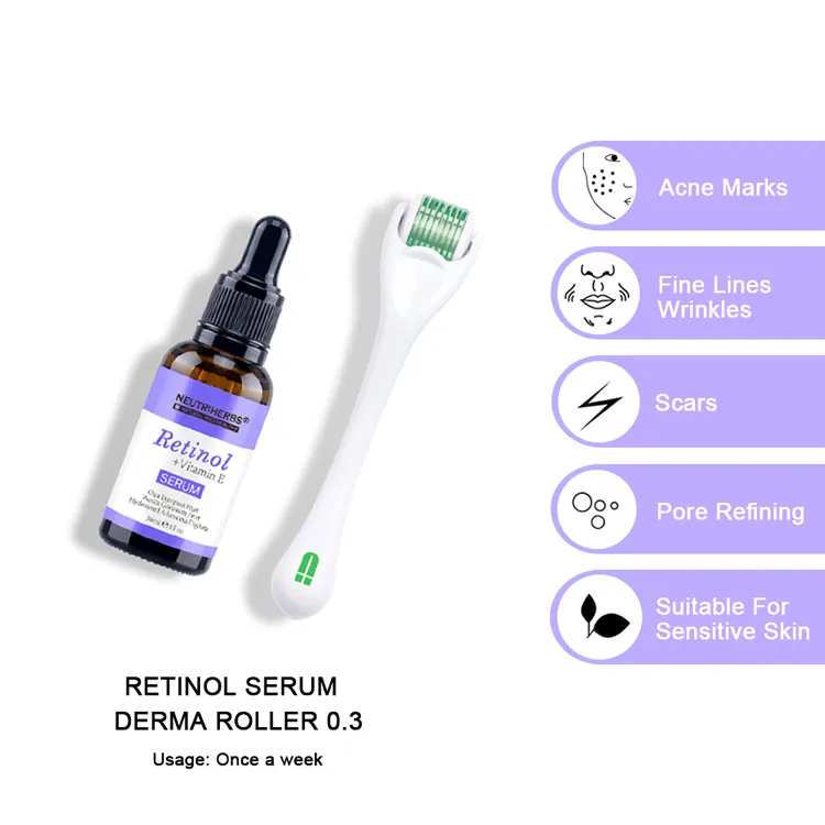 Neutriherbs® Vitamin Face Serum Gift Kit   Derma Roller