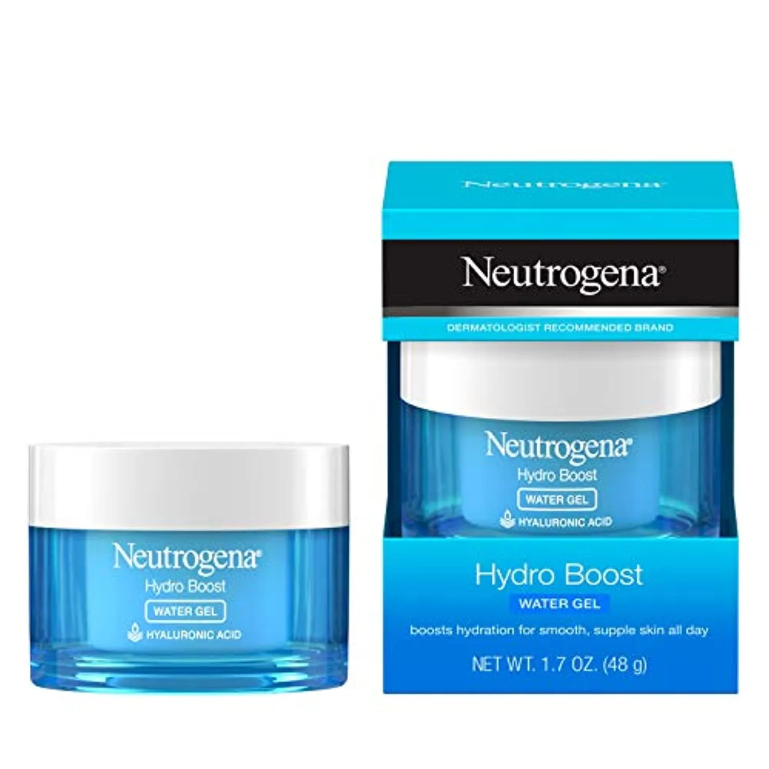 Neutrogena Hydro Boost Hyaluronic Acid Hydrating Water Face Gel Moisturizer for Dry Skin, 1.7 fl. oz