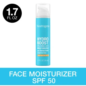 Neutrogena Hydro Boost SPF 50 Hyaluronic Acid Moisturizer, 1.7 fl. oz