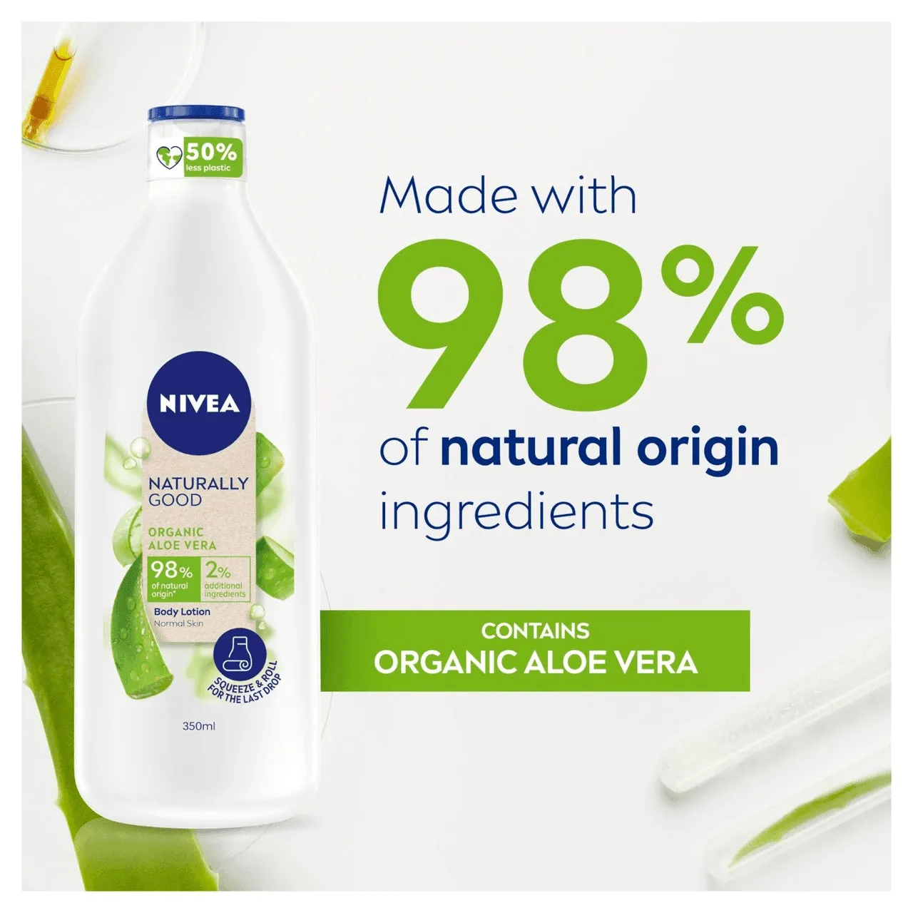 Nivea Body Lotion Naturally Good Organic Aloe Vera - 350ml