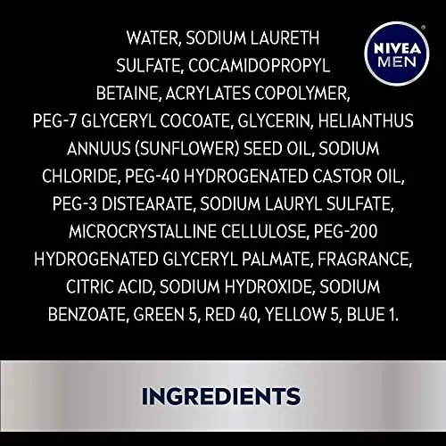 Nivea Men Deep Clean Rock Salts Body Wash, Exfoliating Rock Salt Body Wash, 3 Pack of 16.9 Fl Oz Bottles