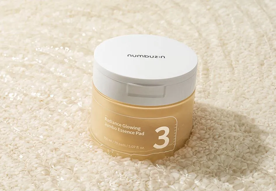 [Numbuzin] No.3 Radiance Glowing Jumbo Essence Pad 70Pads 150ml