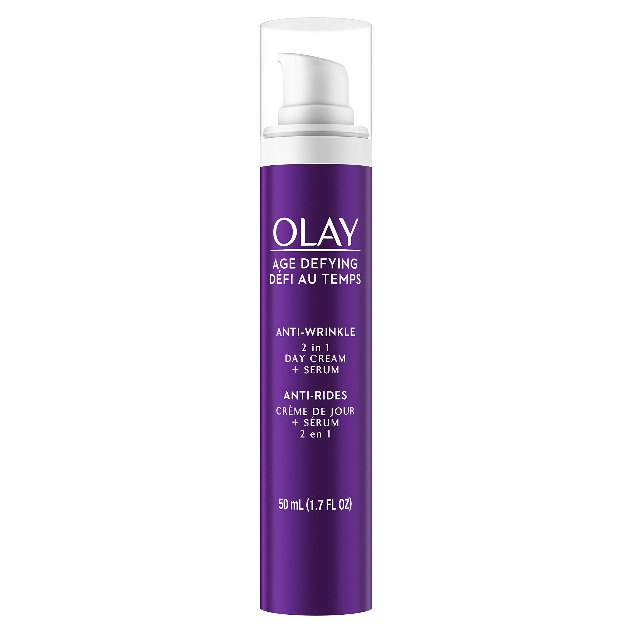 Olay Age Defying 2-In-1 Anti-Wrinkle Day Cream   Serum 1.7 Fl Oz