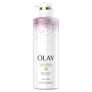 Olay Exfoliating & Revitalizing Body Wash with Himalayan Salt, Pink Grapefruit, and Vitamin B3 - 530ml