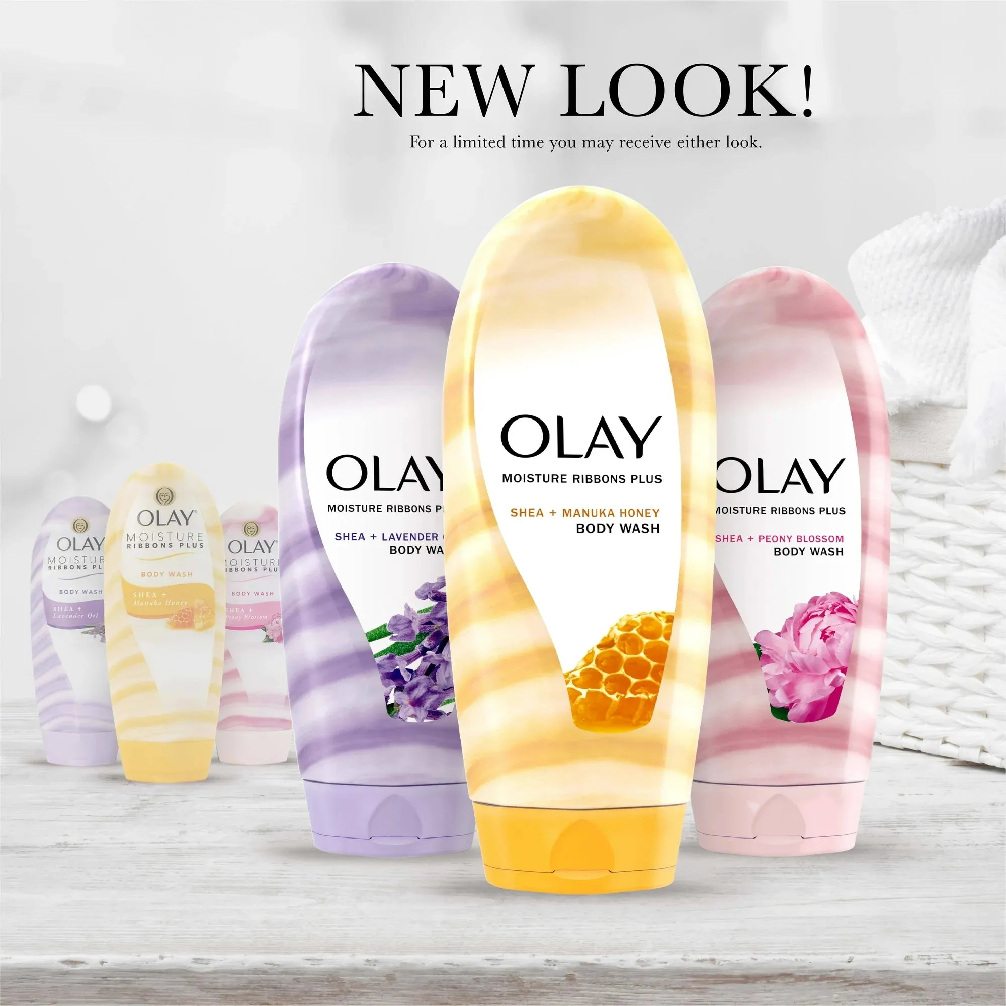 Olay Moisture Ribbons Plus Shea   Lavender Oil Women's Body Wash, for All Skin Types, 18 fl oz
