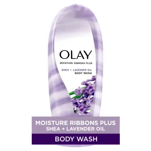 Olay Moisture Ribbons Plus Shea   Lavender Oil Women's Body Wash, for All Skin Types, 18 fl oz