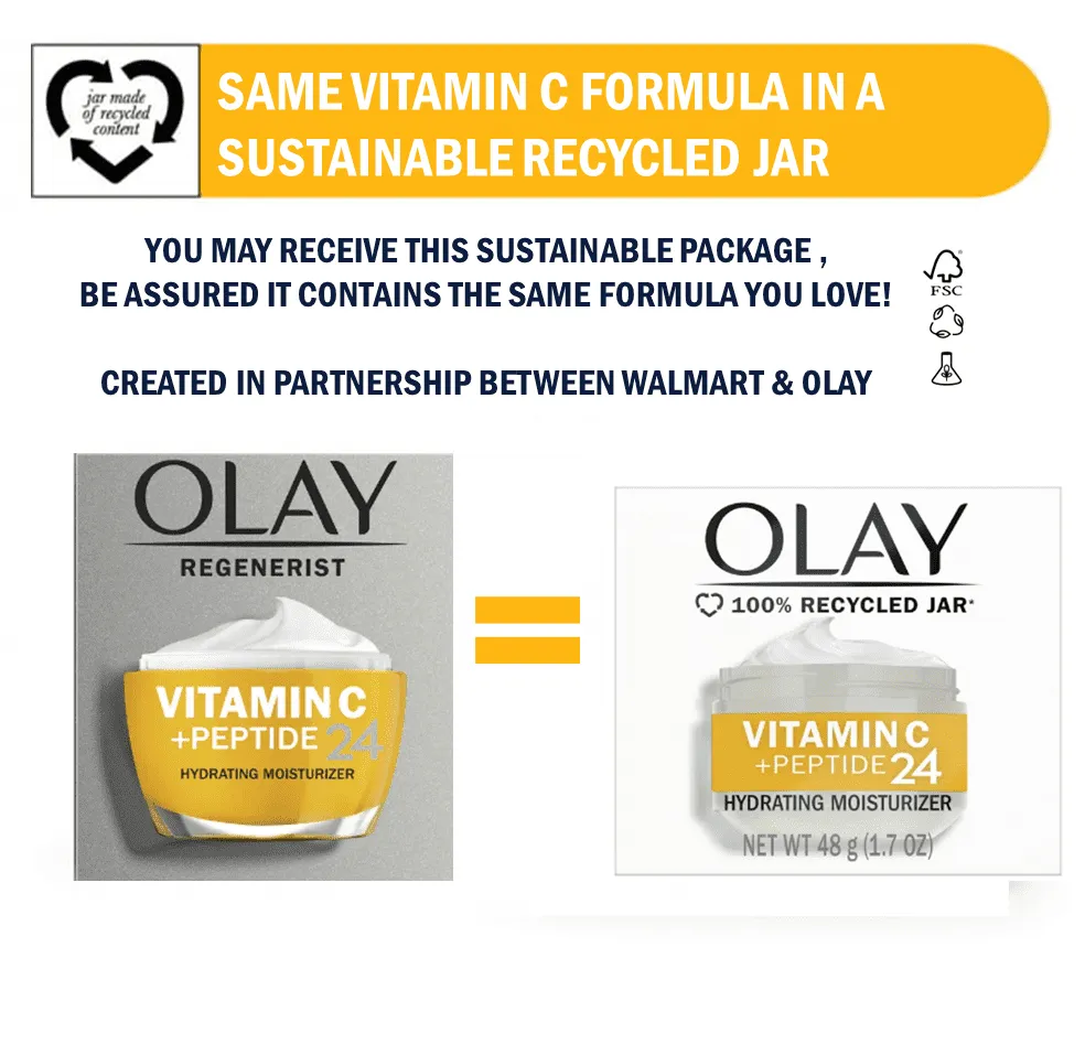 Olay Regenerist Vitamin C   Peptide 24 Face Moisturizer Cream, 1.7 oz