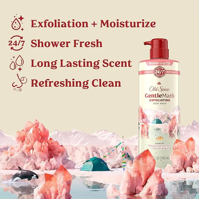 Old Spice - GentleMan's Exfoliating & Moisturizing Body Wash - 768ml