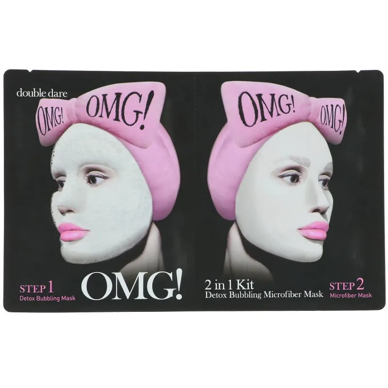 OMG! 2 in 1 KIT Detox Bubbling Microfiber Mask