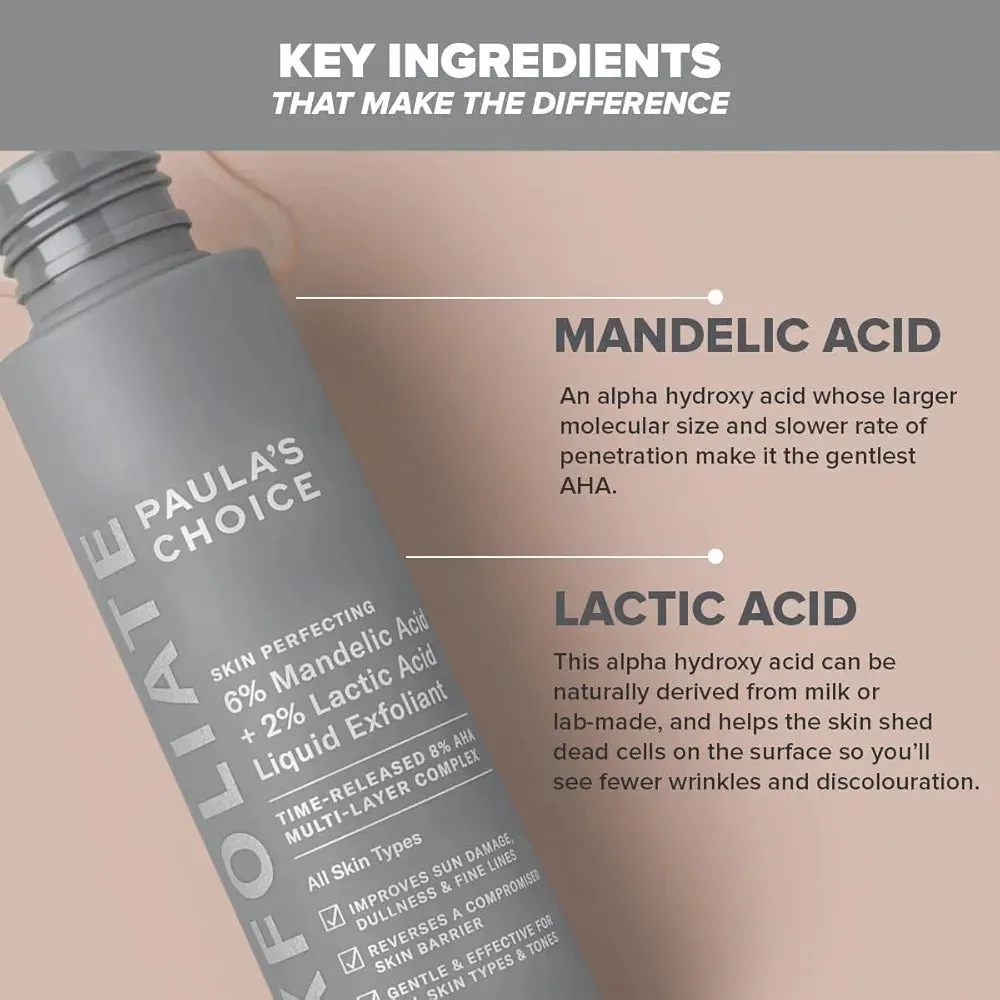 PAULA'S CHOICE 6% MANDELIC ACID   2% LACTIC ACID LIQUID EXFOLIANT