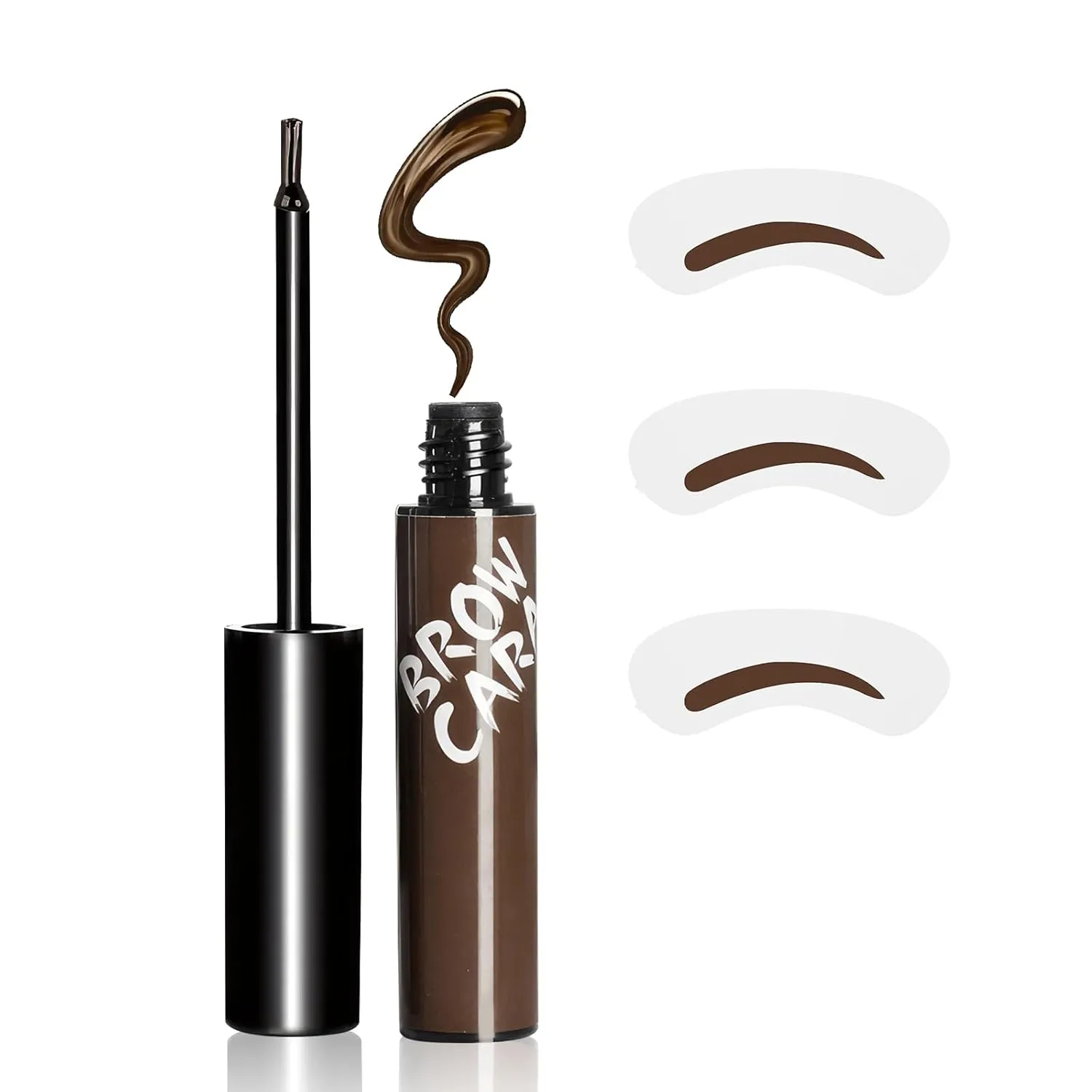 Peel Off Brow Gel, Waterproof Brow Gel for Women & Girl Create Fuller & Defined Looking Brows (Dark Brown)