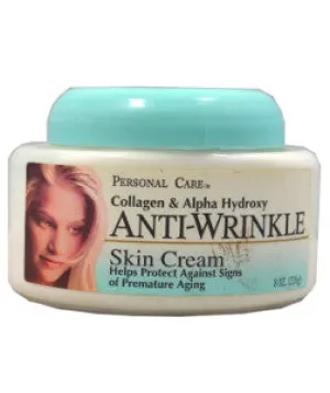 Personal Care Collagen & Alpha Hydroxy Anti-Wrinkle Skin Cream 226 g