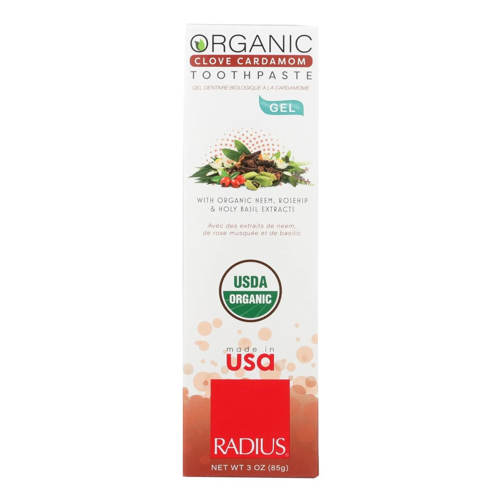 Radius Tthpste Clove Cardamom, 3 Oz. Pack