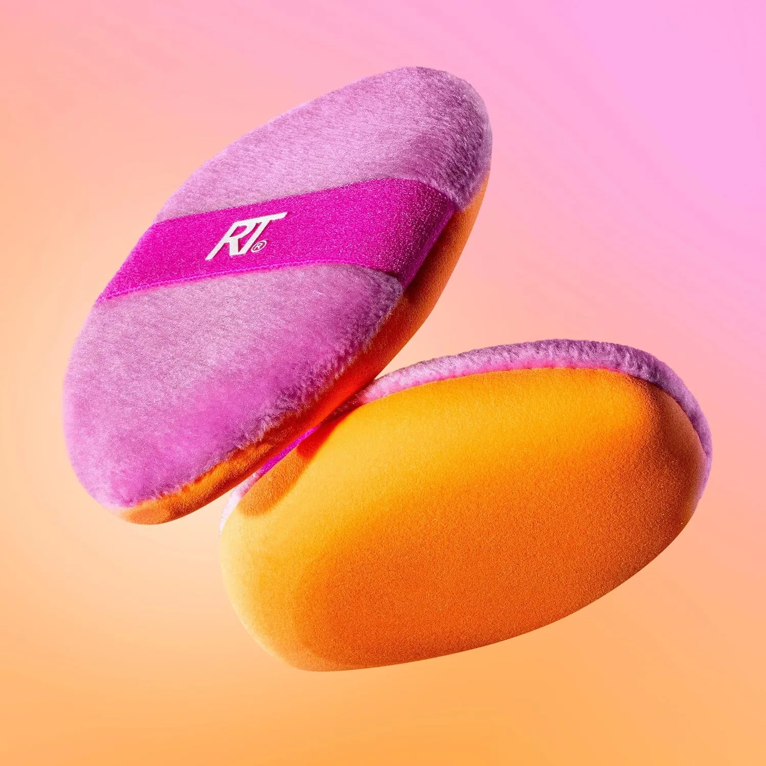 Real Techniques Miracle 2-In-1 Powder Puff 4 Pack, Dual-Sided, Full Size Makeup Blending Puff, Reversible Elastic Band, Makeup Sponge & Powder Puff, For Liquid, Cream & Powder Products, Cruelty-Free