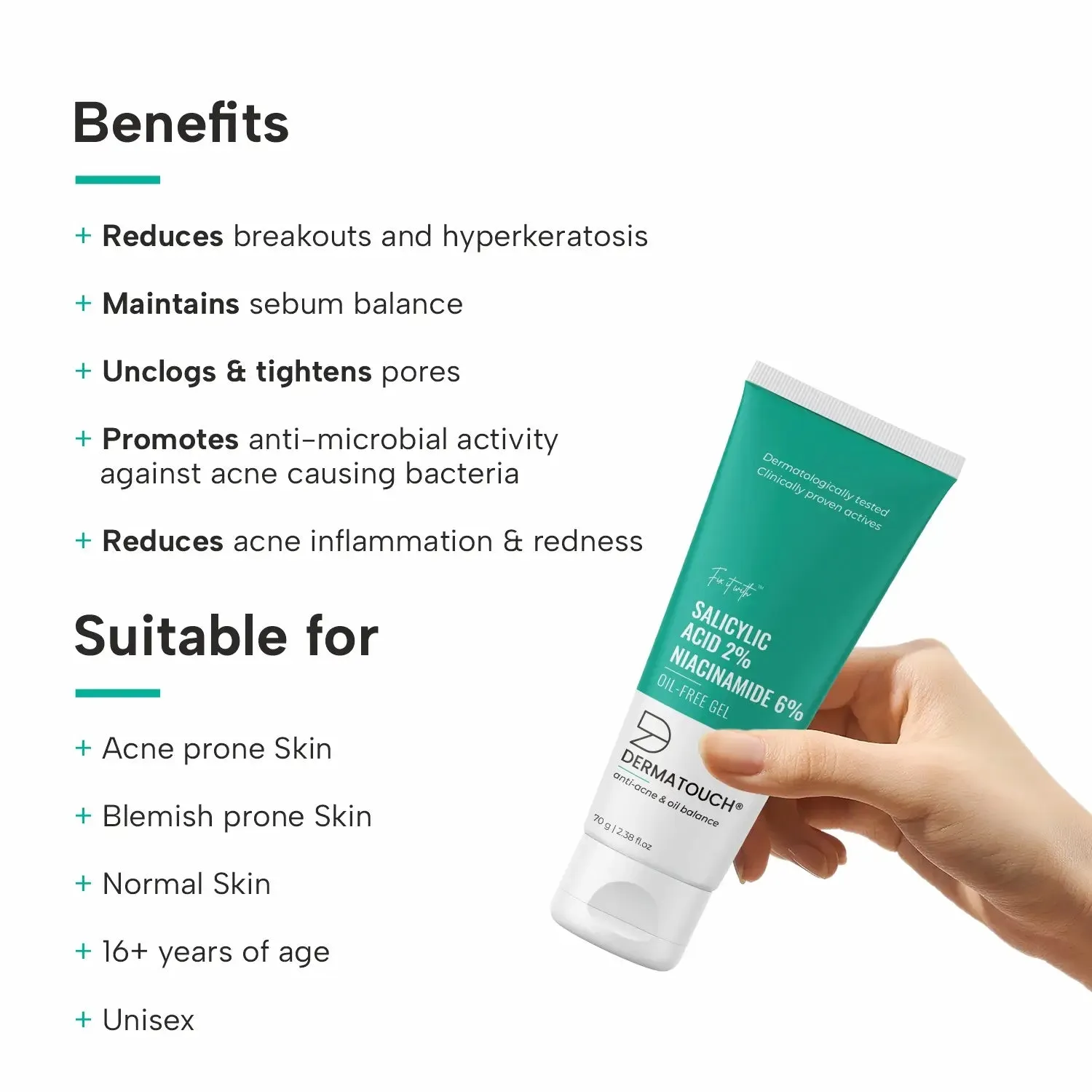 Salicylic Acid 2% Niacinamide 6% Oil-Free Gel - 70g