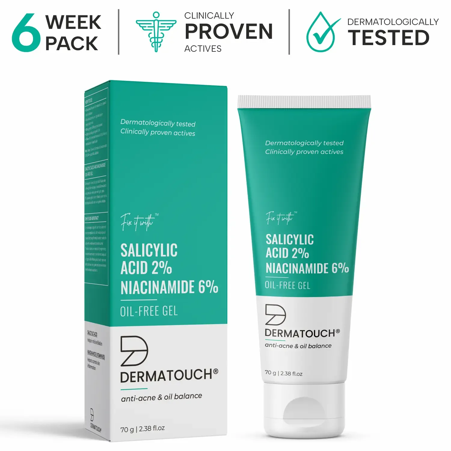 Salicylic Acid 2% Niacinamide 6% Oil-Free Gel - 70g
