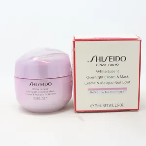 Shiseido White Lucent Overnight Cream & Mask  2.6oz/75ml New With Box
