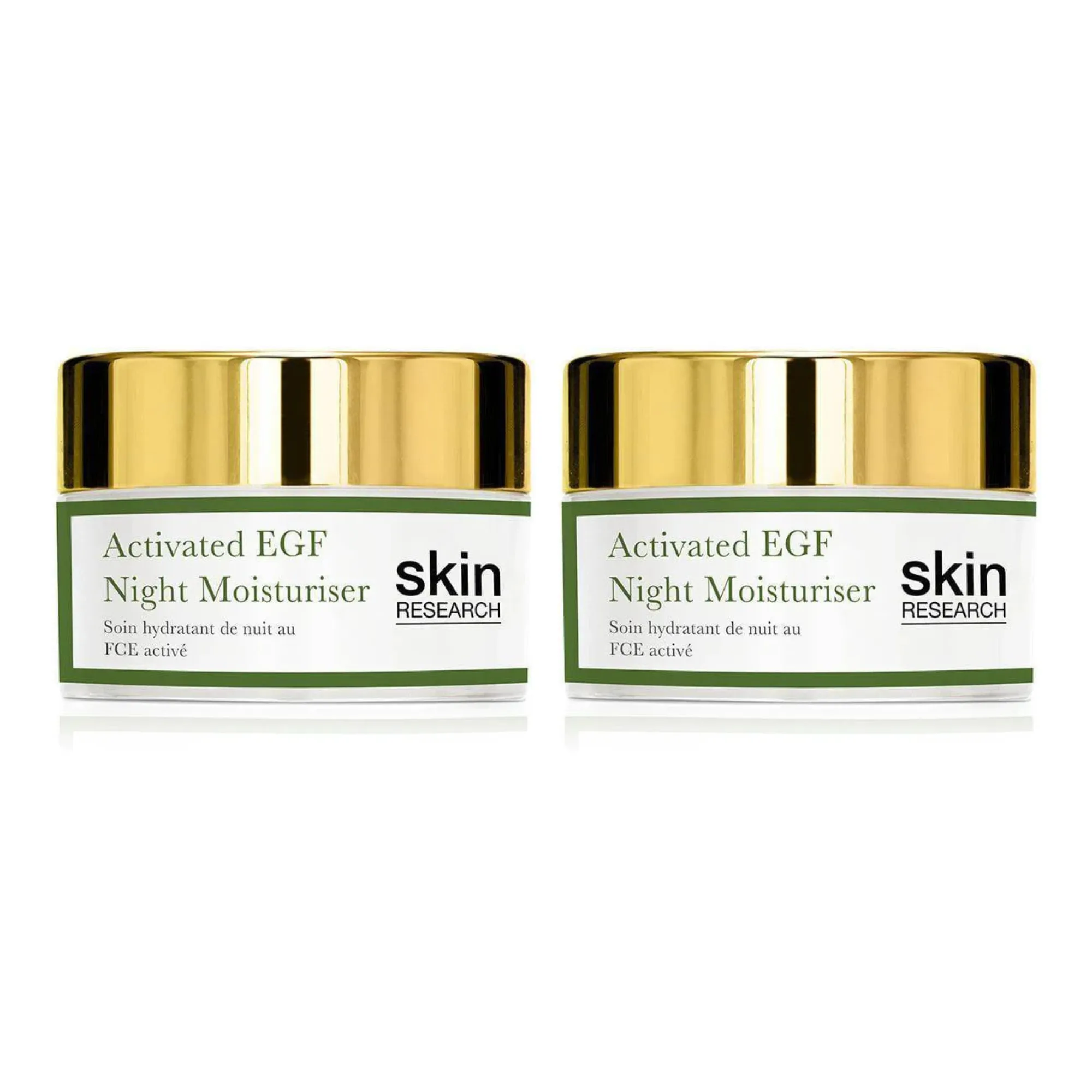 Skin Research Activated EGF Night Moisturizer 50ml Twin Value Savings Pack