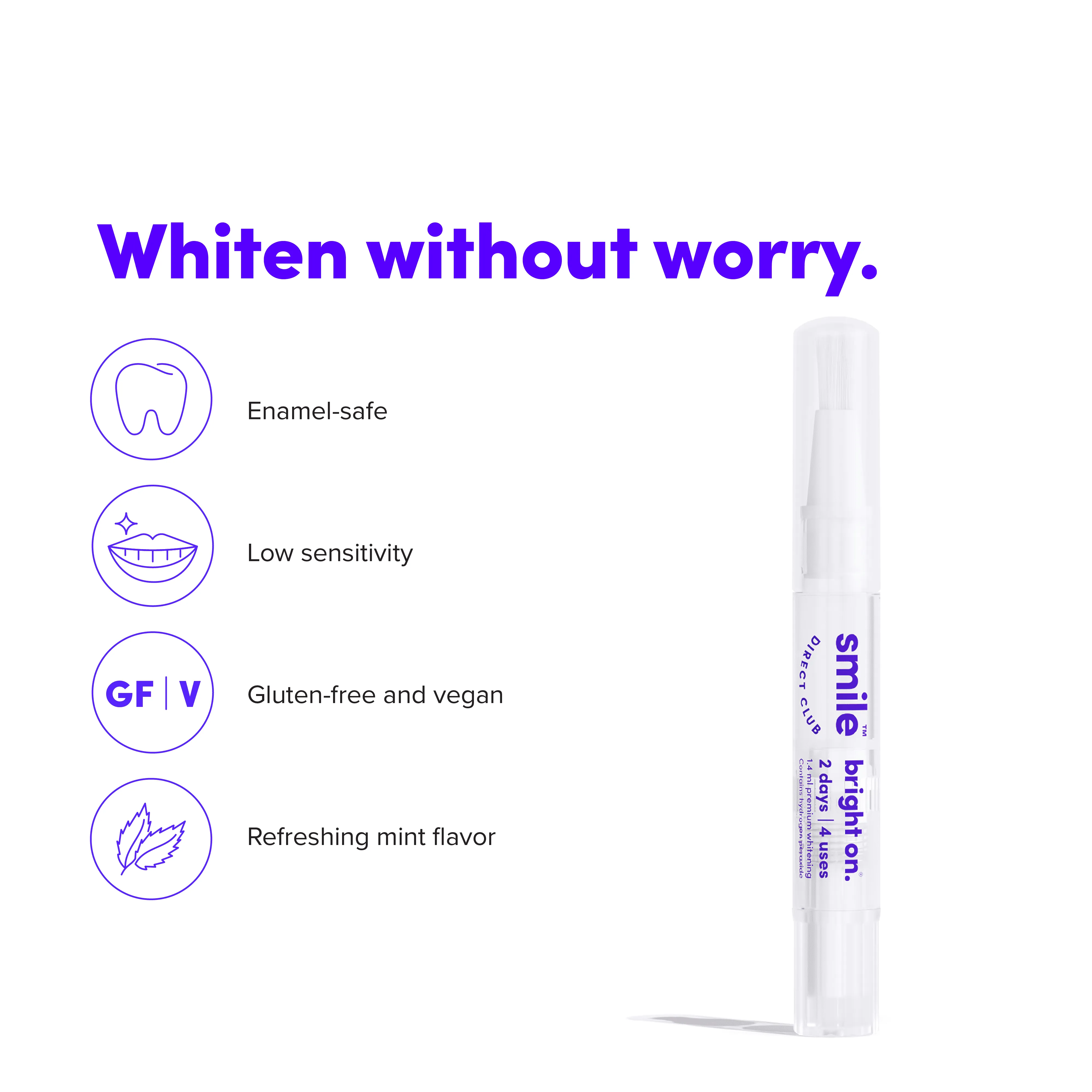 SmileDirectClub Pro Teeth Whitening System with LED Light - 4 Pack Pens and Whitening Toothpaste - Professional Strength Hydrogen Peroxide - Pain Free and Enamel Safe