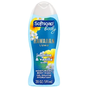 Softsoap Moisturizing Body Wash Hawaiian Luau, Jasmine and Vanilla Scent, 20 oz Bottle
