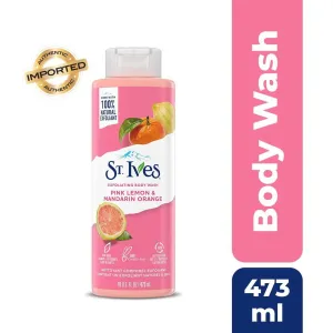 St Ives Pink Lemon & Mandarin Orange Exfoliating Body Wash - 473ml