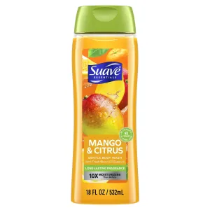 Suave Essentials Gentle Body Wash, Mango & Citrus, 18 oz