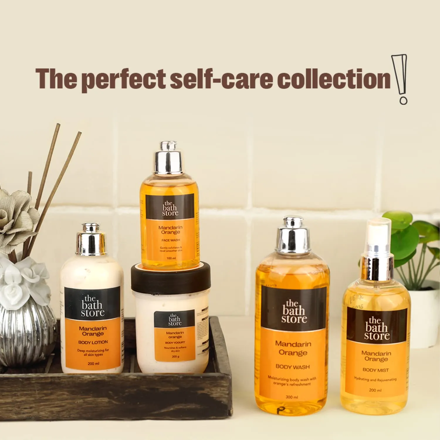 The Bath Store Mandarin Orange Body Wash - Deeply Cleansing | Nourishing Liquid Soap | Men and Women - 300ml (Pack of 5)