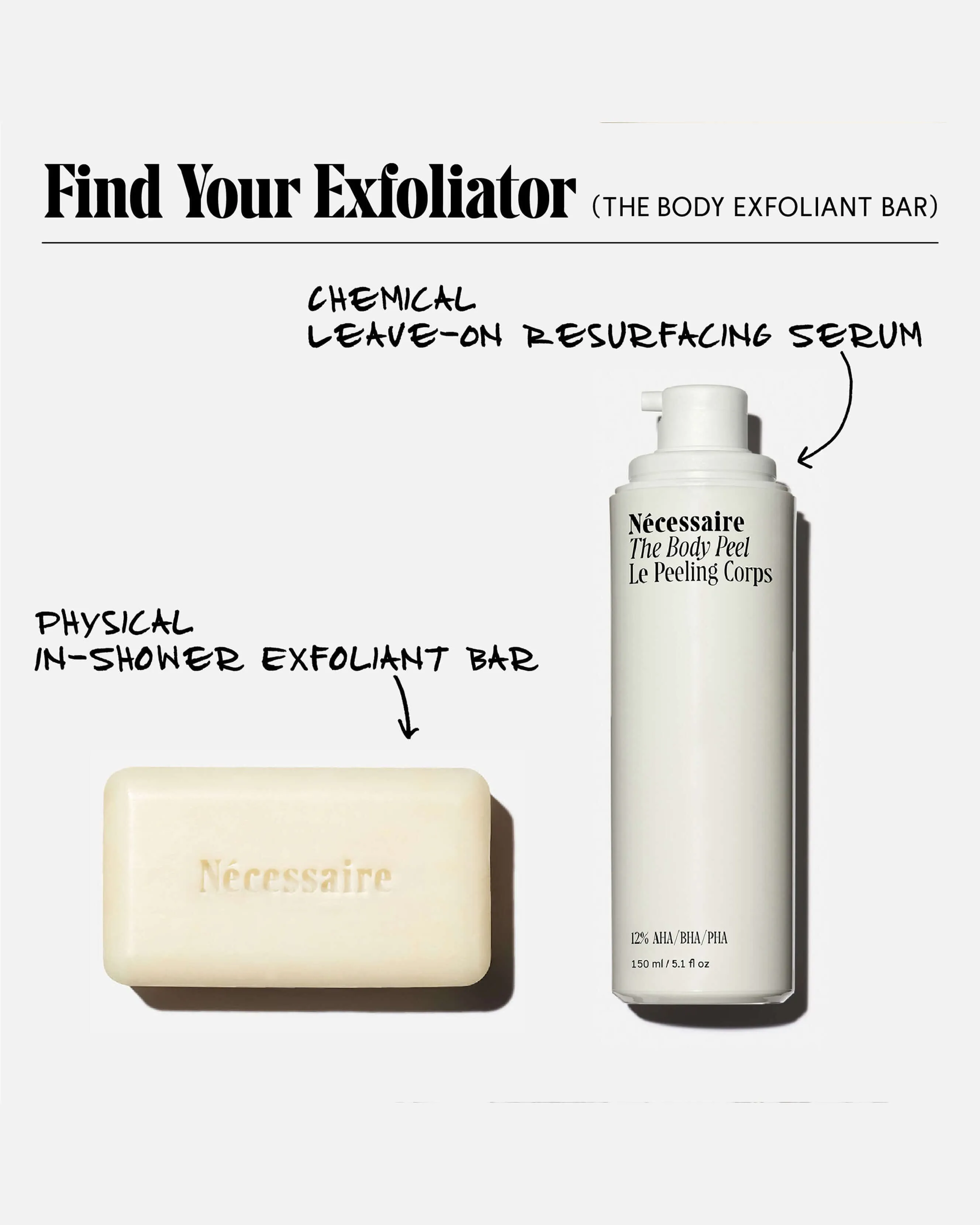 The Body Exfoliant Bar Trio 2% Physical Exfoliant