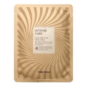 TONYMOLY Intense Care Gold 24 K Snail Mask Sheet 10 Pcs kit مجموعة اقنعة ورقية بهلام الحلزون