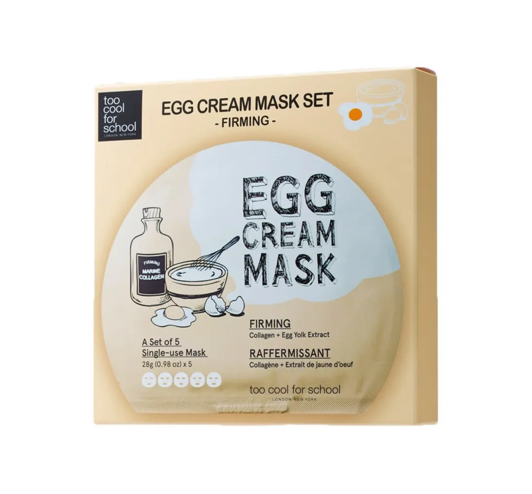 TOO COOL FOR SCHOOL Egg Cream Mask Set x 5 #Firming