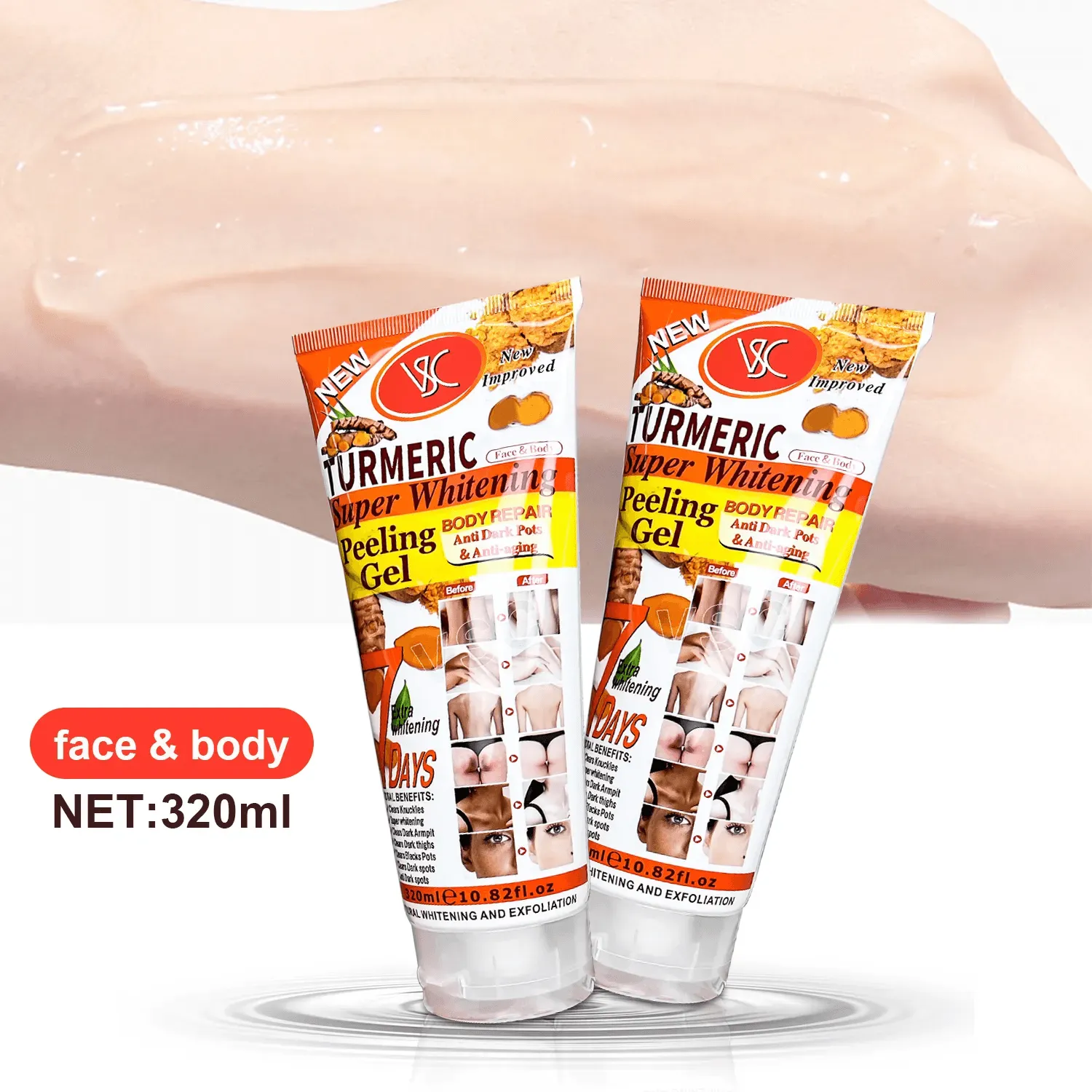 Veet Gold Turmeric Super Whitening Peeling Gel - 320ml