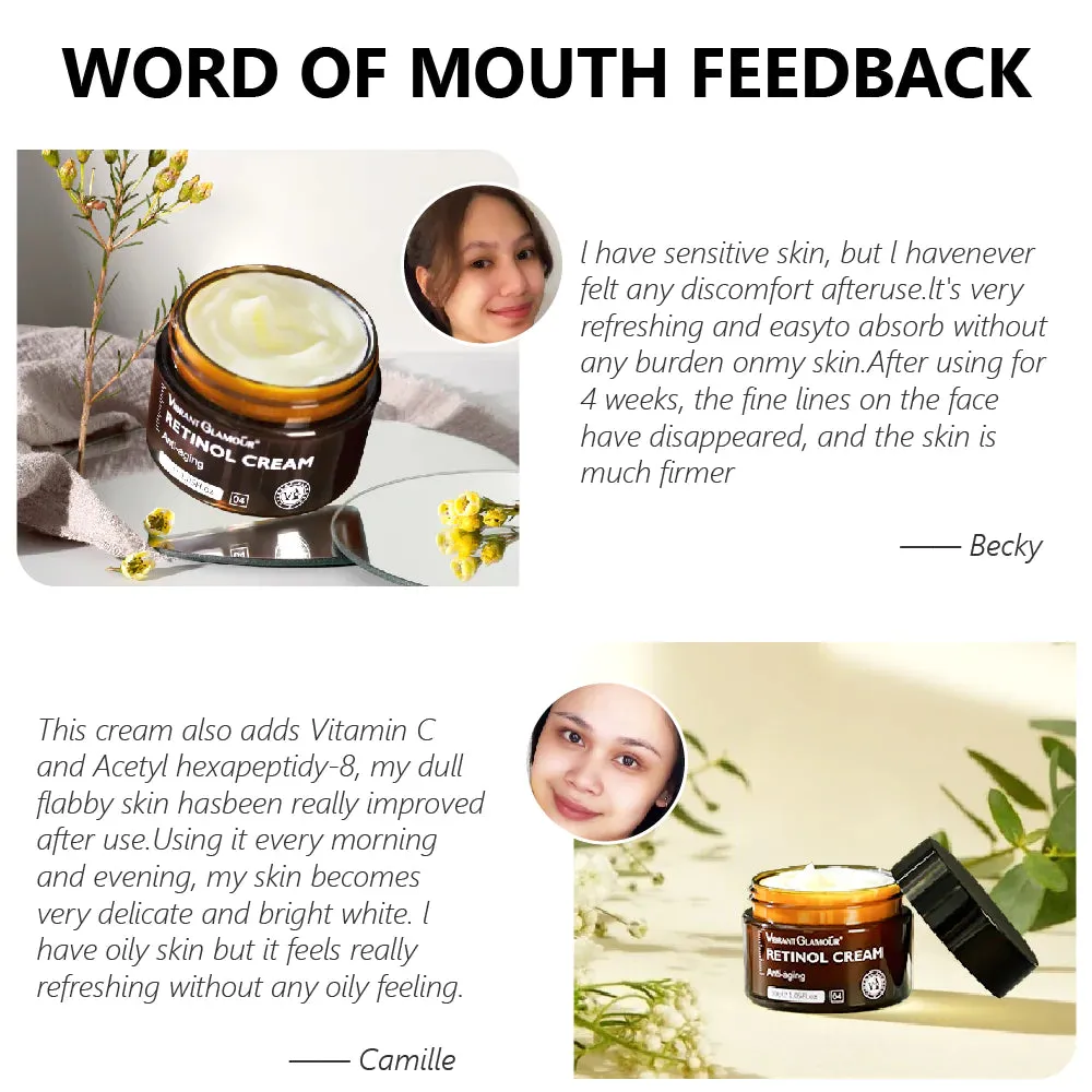 VIBRANT GLAMOUR - Natural Retinol Anti Aging Whitening Face Cream 30g