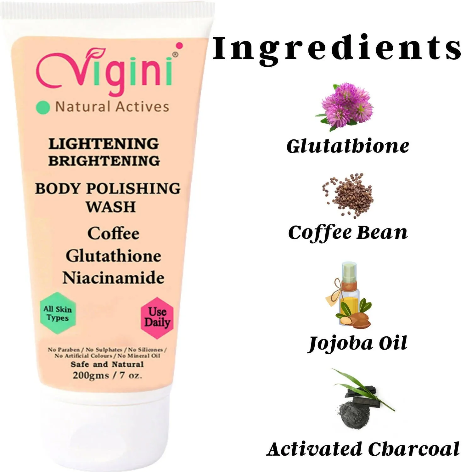 Vigini Natural Skin Whitening Lightening Brightening Fairness Body Polishing Day Night Gel Cream Men Women 100g