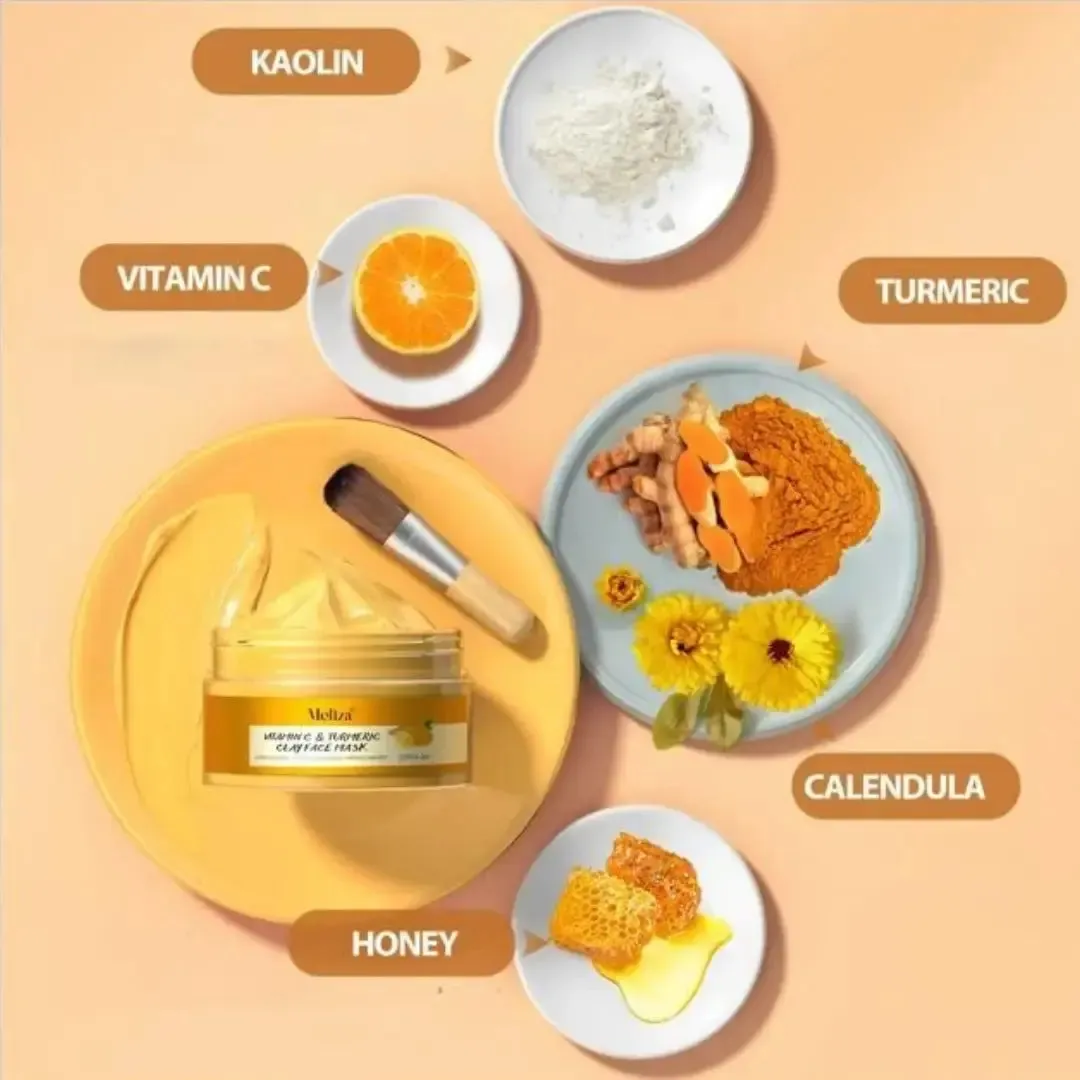 Vitamin C & Turmeric Clay Mask - Deep Cleansing