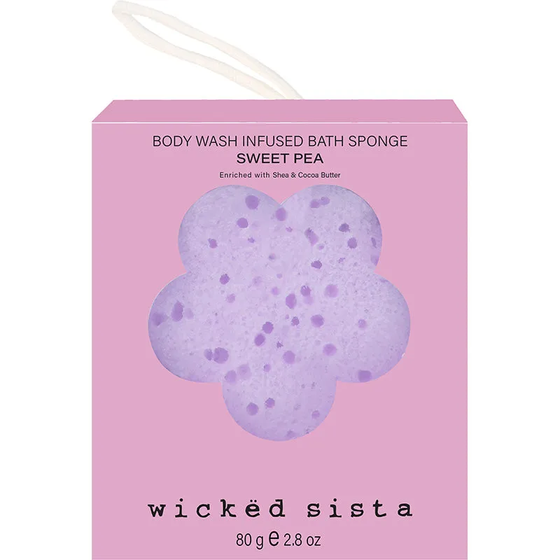 WSIS Body Wash INFUSED SPONGE SWEET PEA